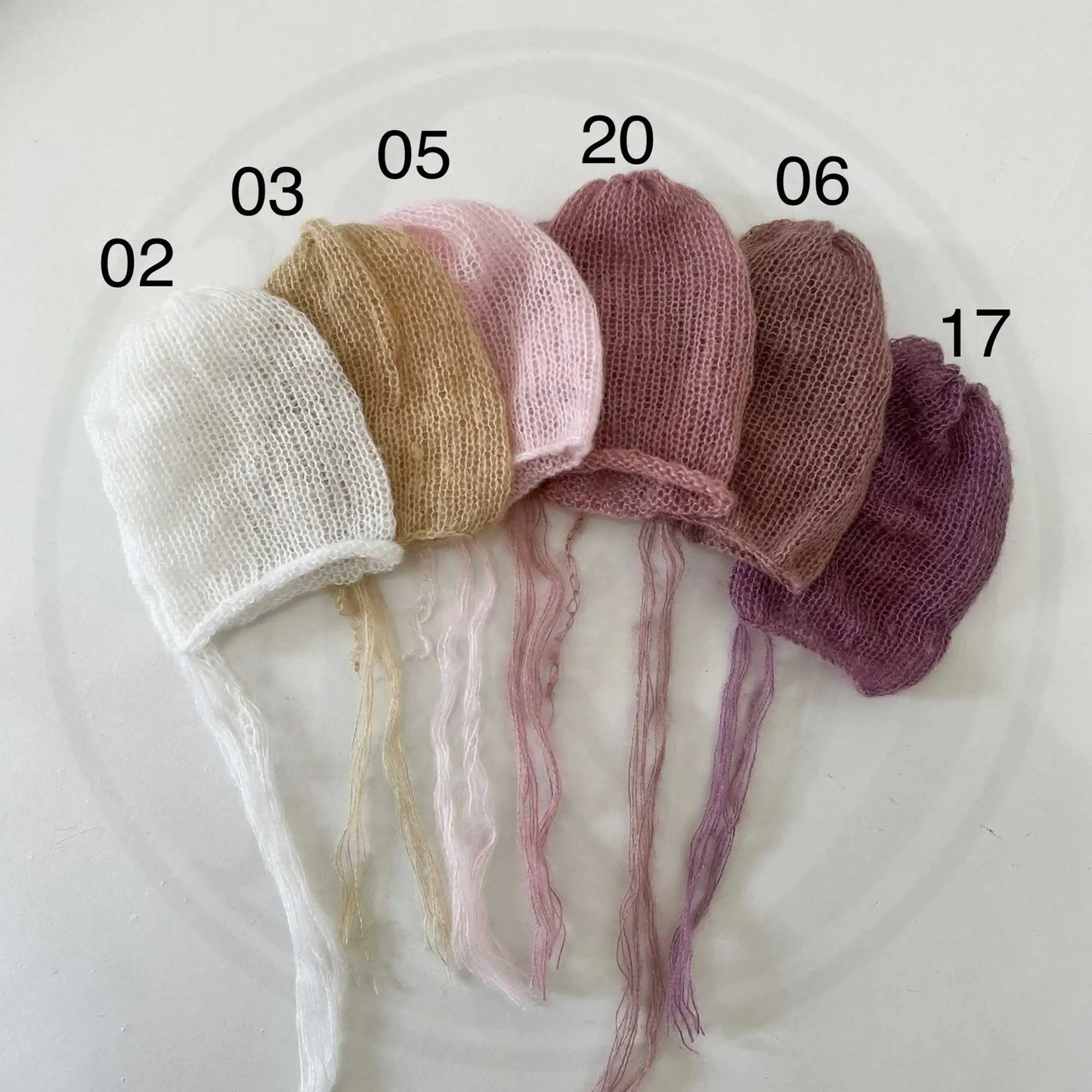 Accesorios de fotografía recién nacido elásticos Don & Judy, conjunto de envoltura con sombrero, Mohair tejido a mano suave, fondo para sesión de fotos de bebés, juegos de 2 uds.