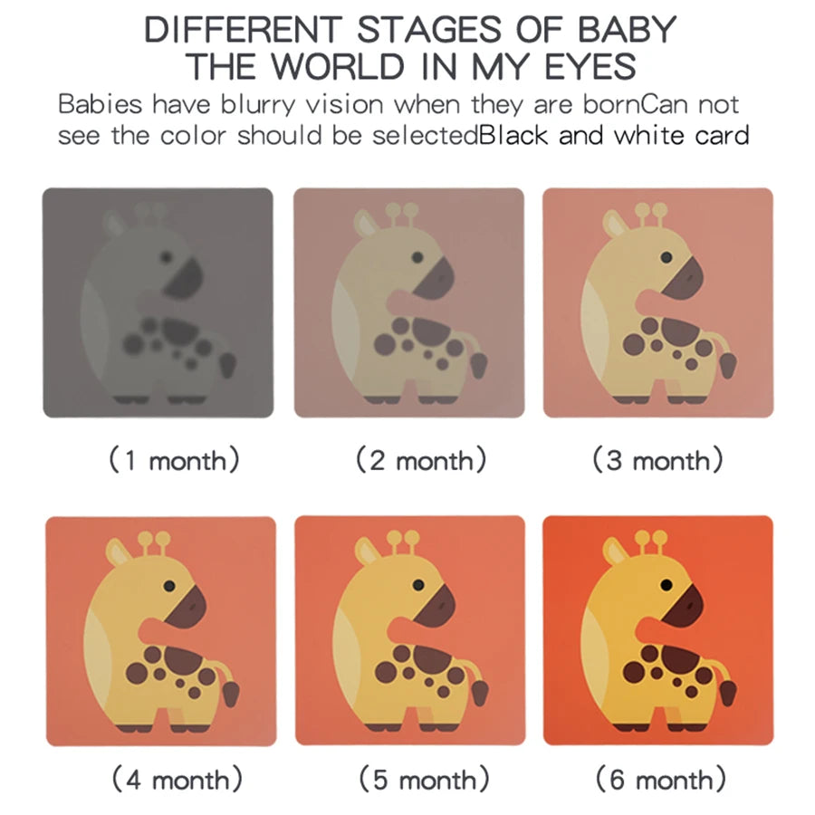 Tarjetas de estimulación Visual para bebés, tarjeta Flash Montessori de alto contraste, regalo infantil para niños, juguete cognitivo