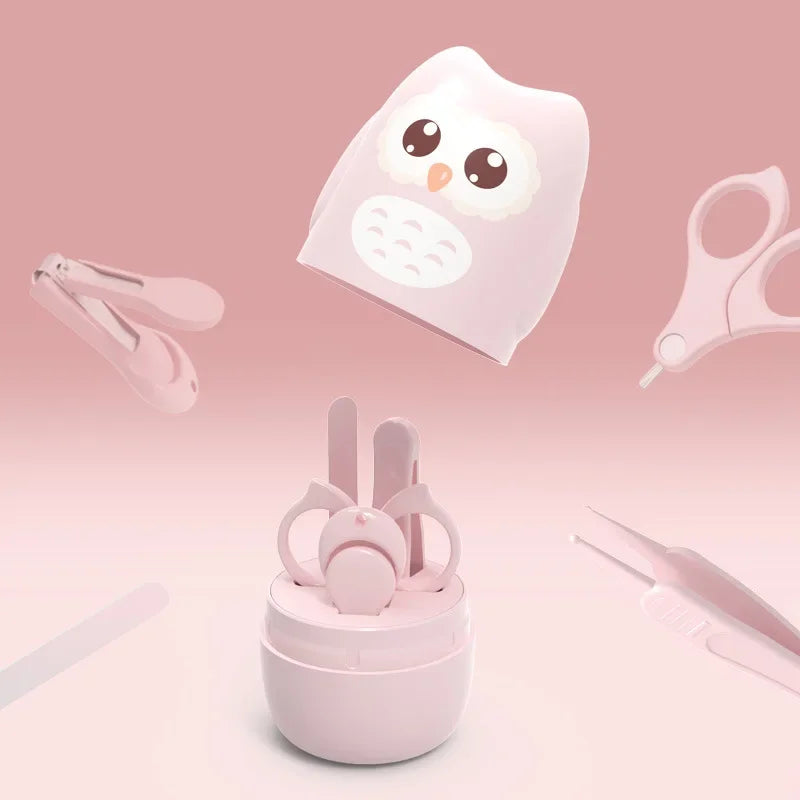 Tijeras para uñas para bebés recién nacidos, herramientas para el cuidado de las uñas, tijeras para uñas portátiles de seguridad para niños, pinzas recortadoras con caja, juego de Arte de uñas para niños
