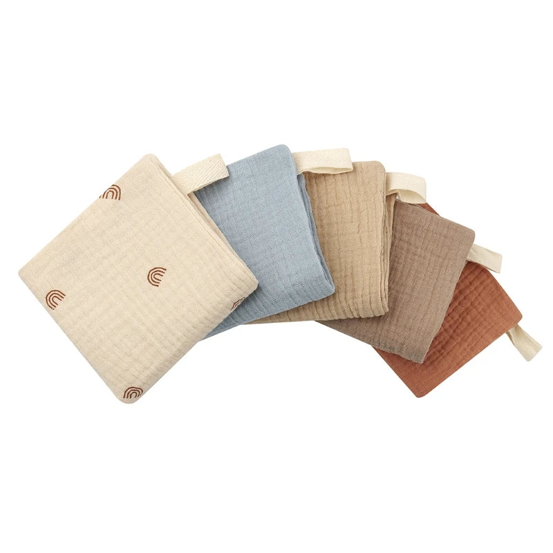 Toallas de muselina para bebé, paños para manos y cara, pañuelo para Saliva, babero, gasa de algodón, 5 unids/lote