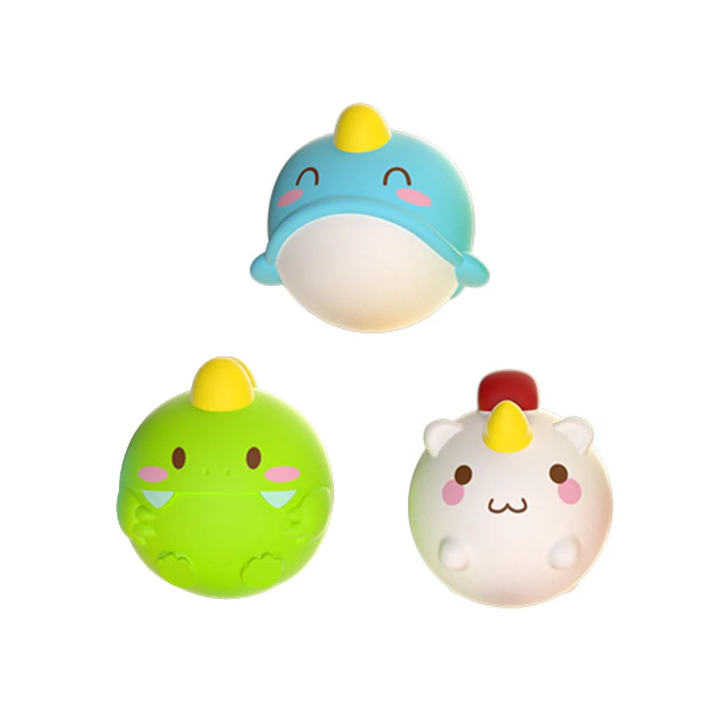 Juguetes con luz LED para bebé, animales bonitos, juguete de baño, agua de natación, flotador de goma suave, pato luminoso de inducción para niños, regalos divertidos