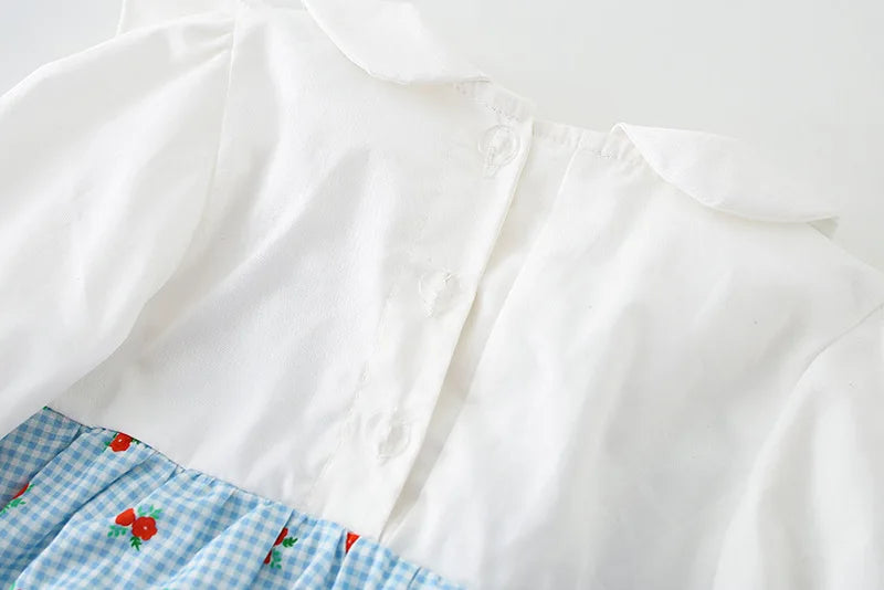 2024 Baby Girls Autumn Clothes Newborn Long Sleeve Bodysuit Toddler Plaid Rompers Infant Clothing Children Cotton Cute Overalls