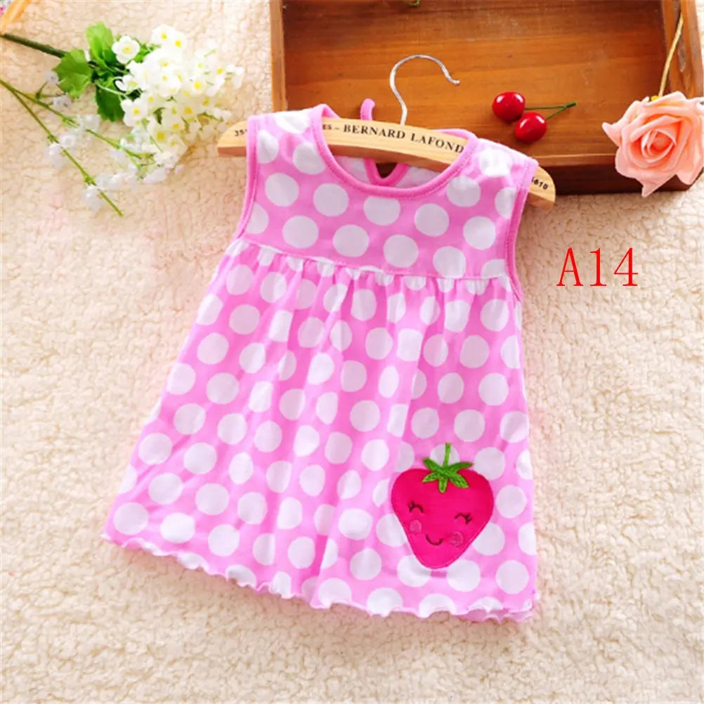 Vestido de algodón sin mangas para niñas, pelele para recién nacidos, traje Regular de línea A, novedad