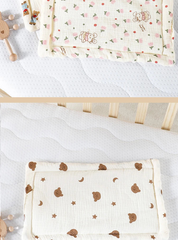 Almohadillas para recién nacido, almohada Universal de algodón transpirable, absorción del sudor, 0 a 6 meses