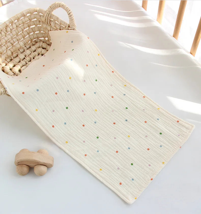 Toalla de muselina de algodón para la cara del bebé, paño largo para eructar para recién nacidos, toallas de mano para guardería, Baberos babeantes, toallita, artículos para bebé