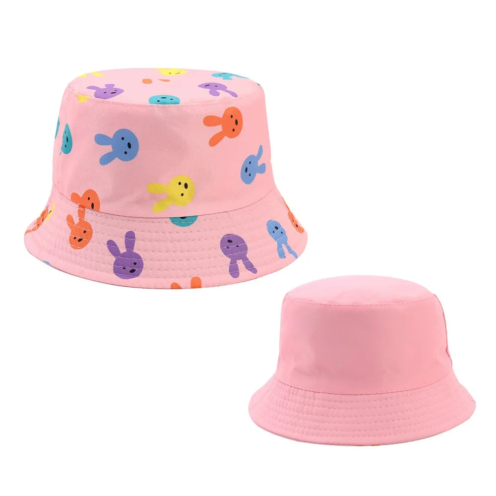 Sombrero de pescador de doble cara para bebé, bonito unicornio con letras bordadas, gorra de pescador para niños y niñas, sombrero para el sol para niño al aire libre para primavera y verano