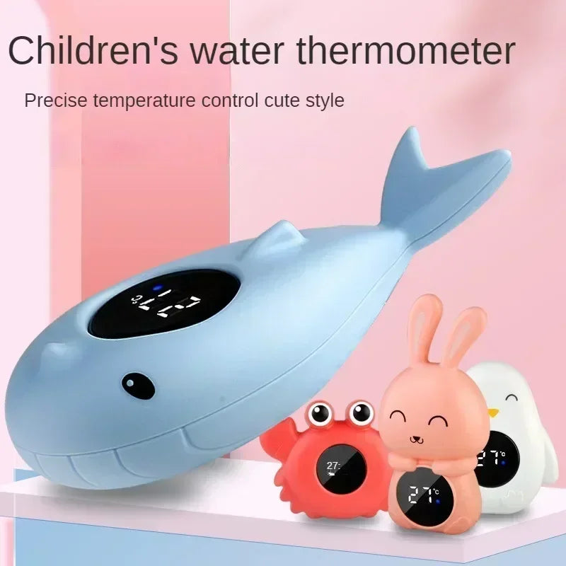 Medidor de temperatura de baño para bebé, medidor de temperatura de baño Digital flotante para agua, pantalla LED, probador de temperatura, dibujos animados de seguridad