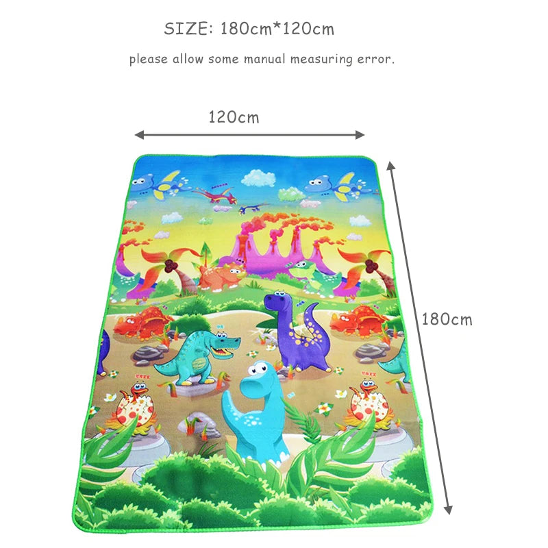 Alfombra de juegos para bebés, alfombra de animales de doble cara para niños, juguetes educativos para niños, suelo suave, alfombra para gatear, juego de actividades, gimnasio