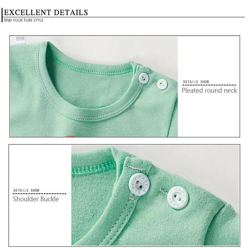 2 uds sudadera de algodón de cocodrilo de dibujos animados niños bebé jerseys de manga larga primavera otoño Top niñas camisetas ropa Casual