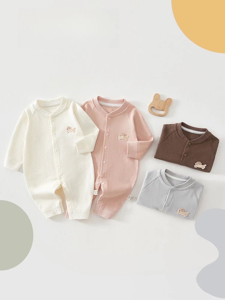 AYNIGIELL Mono para bebé, ropa de dormir de primavera y otoño, ropa de algodón puro para recién nacidos de 0 a 18 meses, mono para niños y niñas