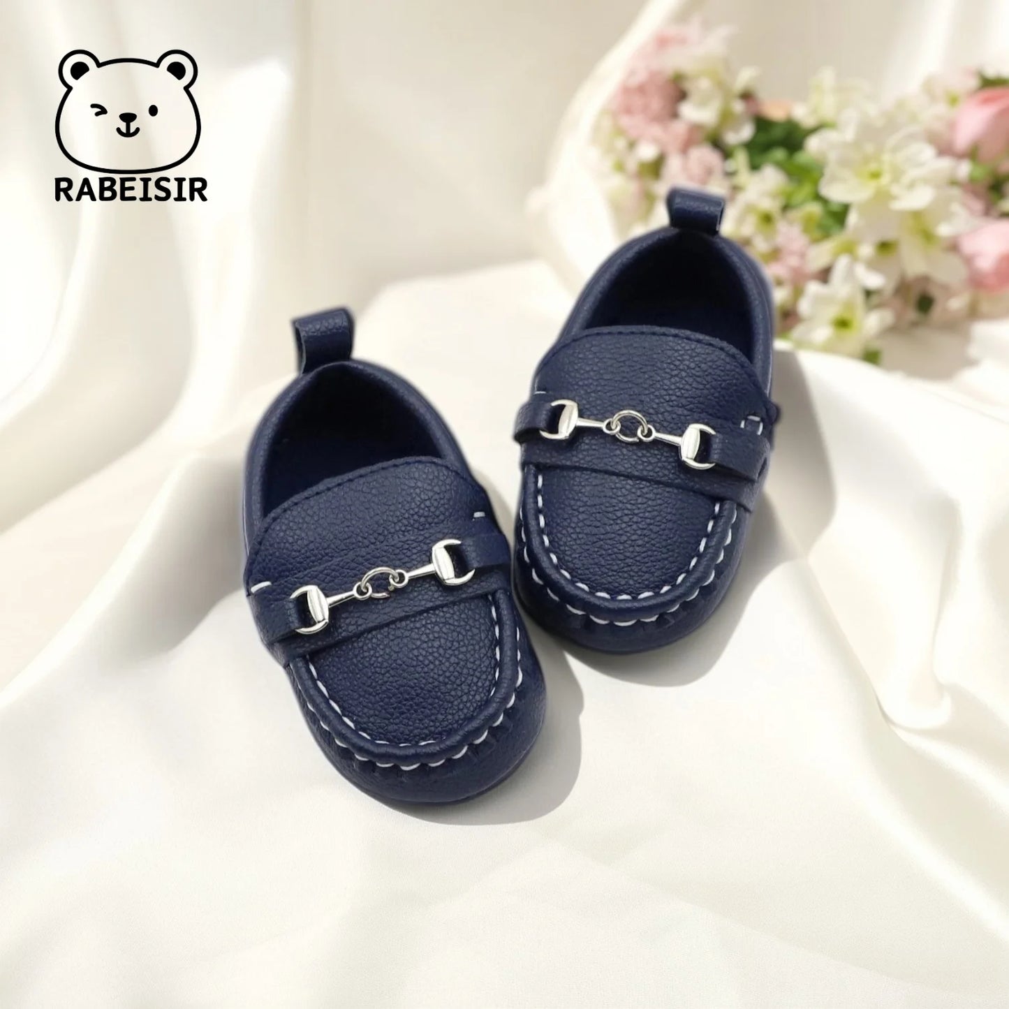 Zapatos mocasines informales sin cordones para bebés, zapatos planos antideslizantes ligeros y cómodos para caminar en interiores y exteriores, primavera