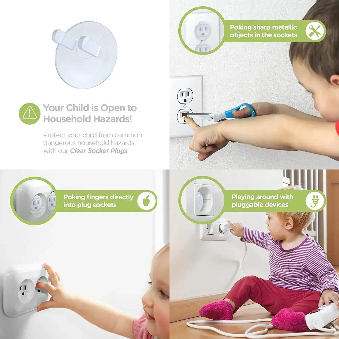10 Uds. Cubiertas de enchufe estándar americano protección para bebés seguridad seguridad infantil enchufe eléctrico cubierta de enchufe de protección para niños