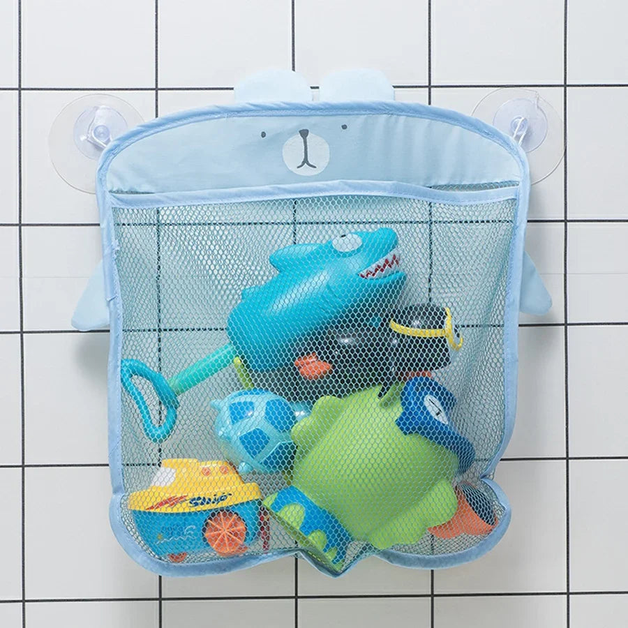 Juguete para Baby Shower, bolsa de almacenamiento de juguetes con forma de rana y pato, ventosa fuerte, bolsa de juego para Baby Shower, organizador de baño, juguete de agua