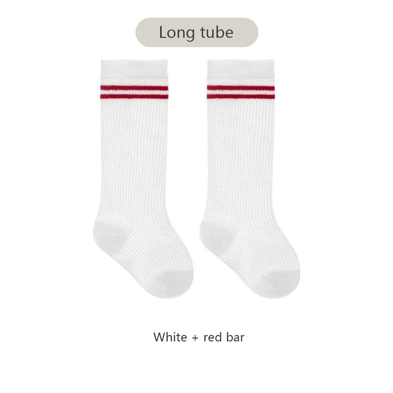 Calcetines de tubo largo para bebé, calcetines transpirables de verano para niños, medias de algodón suave para bebé, calcetines para bebés