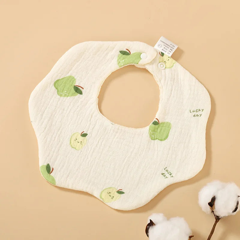 Babero de gasa de algodón para bebé, accesorios para bebés, delantal para bebé recién nacido, babero para alimentar, paños para eructar de muselina de 6 capas, toalla para Saliva para niños recién nacidos