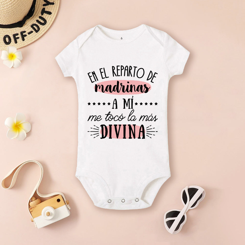 Be You Be My Godmother & Godfather-body con estampado para bebé, ropa de bautismo para Madrina Padrino, monos infantiles de verano