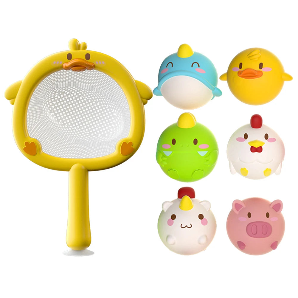 Juguetes con luz LED para bebé, animales bonitos, juguete de baño, agua de natación, flotador de goma suave, pato luminoso de inducción para niños, regalos divertidos