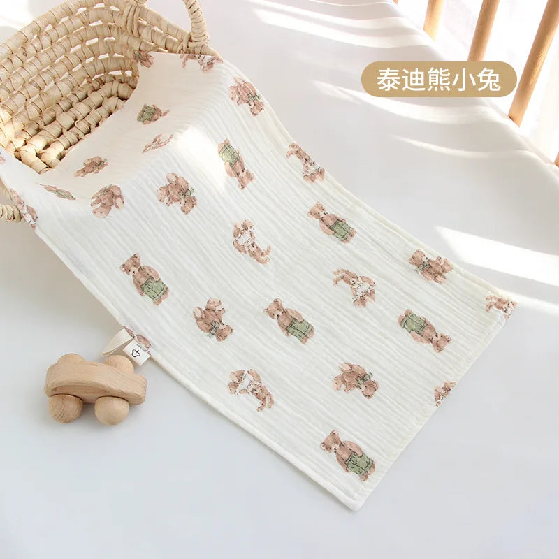 Toalla de muselina de algodón para la cara del bebé, paño largo para eructar para recién nacidos, toallas de mano para guardería, Baberos babeantes, toallita, artículos para bebé