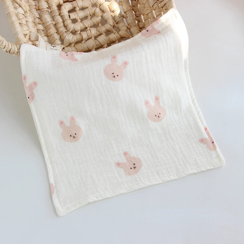 Toalla cuadrada de muselina de gasa de 4 capas para Saliva de bebé, estampado Floral, artículos para bebé recién nacido, pañuelo, toalla facial absorbente bonita