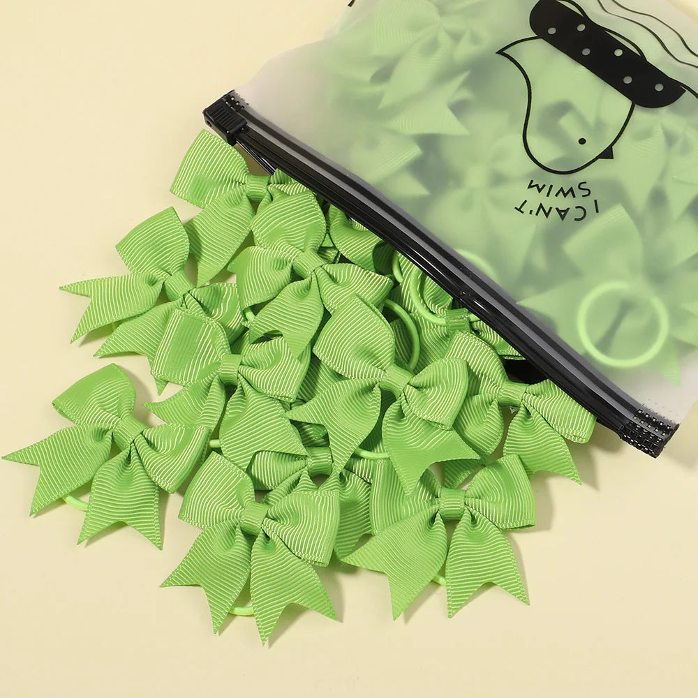 5/10/20 piezas Mini lazos sólidos bandas elásticas para el cabello niños niñas pequeña banda de goma cuerda para el cabello Cola de Caballo titular accesorios para el cabello