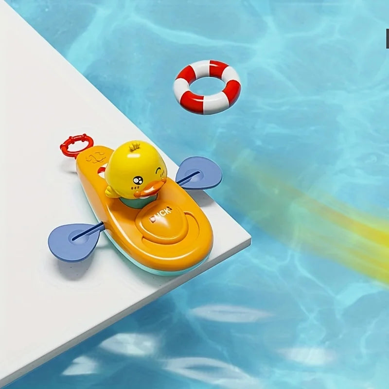 1 Pc pequeño pato amarillo Kayak juguete piscina baño juguete 1 Pc pequeño pato amarillo Kayak juguete piscina baño juguete