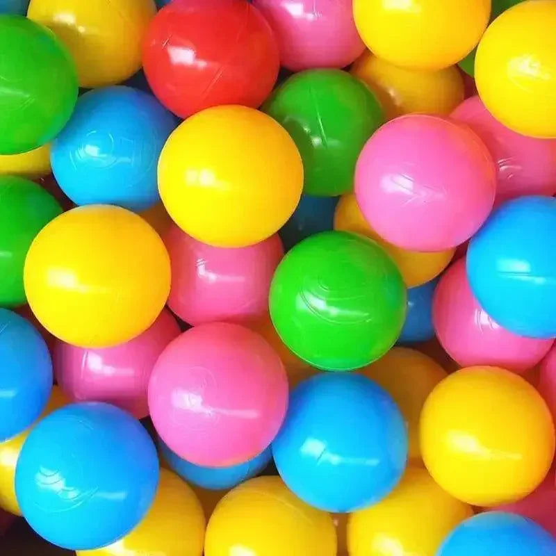 50 Uds. Bolas de plástico de colores para bebé, piscina de agua, pelota de ola oceánica, piscina para niños con aro de baloncesto, casa de juegos, tiendas de campaña al aire libre, accesorios de juguete