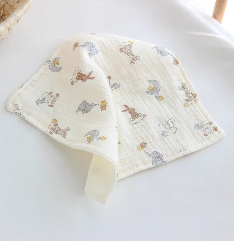 Toalla cuadrada de muselina de gasa de 4 capas para Saliva de bebé, estampado Floral, artículos para bebé recién nacido, pañuelo, toalla facial absorbente bonita