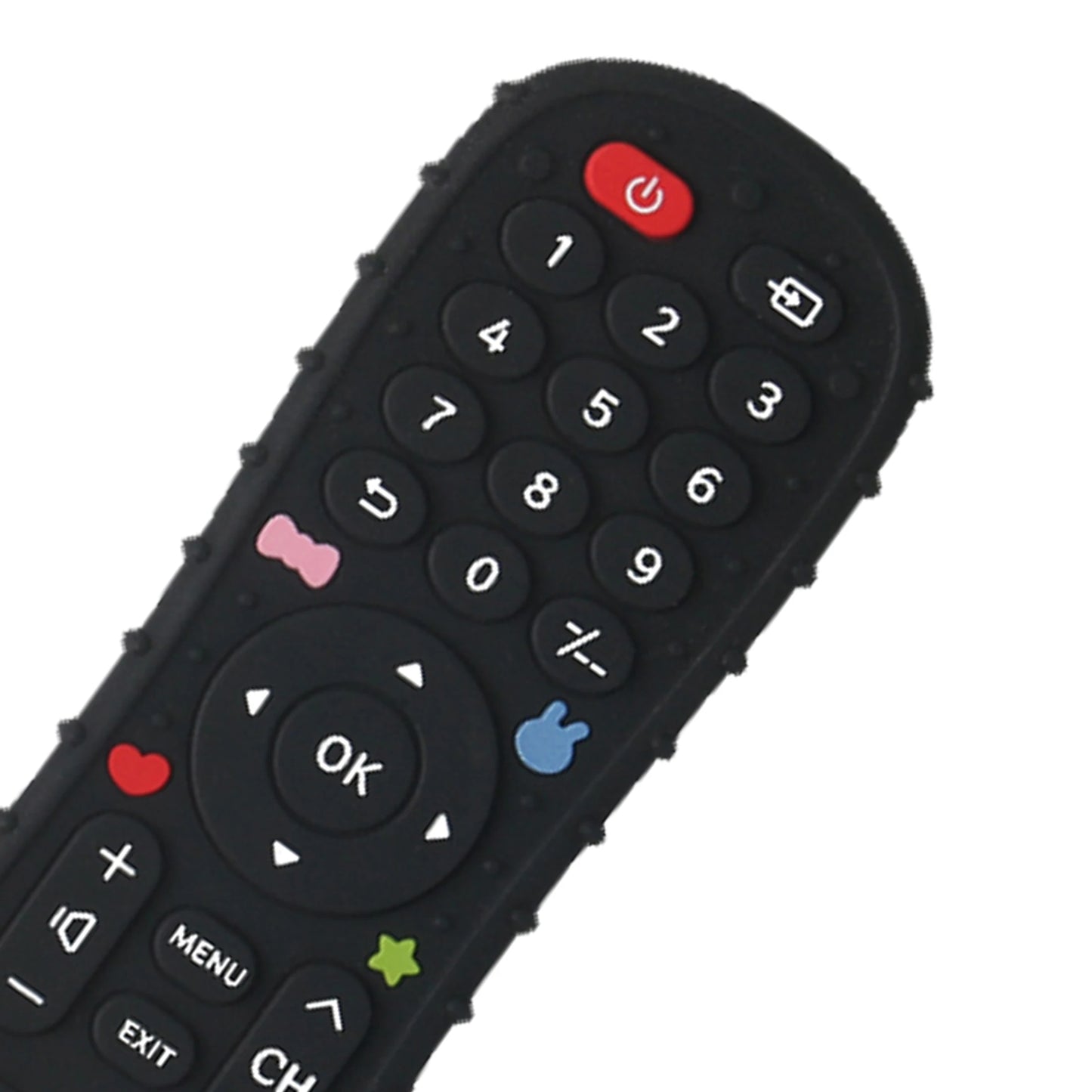 1 juguetes de silicona para bebés, juguete mordedor con forma de Control remoto de TV, sin BPA, juguete para masticar durante la dentición, accesorios sensoriales para bebés