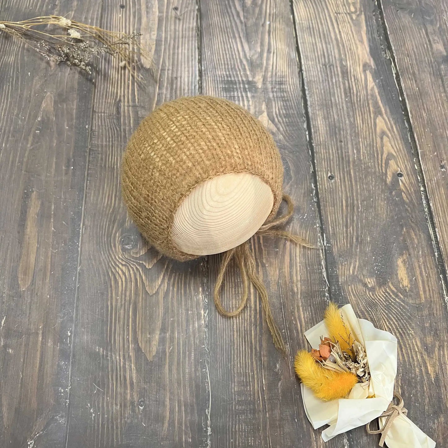 Accesorios de fotografía recién nacido elásticos Don & Judy, conjunto de envoltura con sombrero, Mohair tejido a mano suave, fondo para sesión de fotos de bebés, juegos de 2 uds.