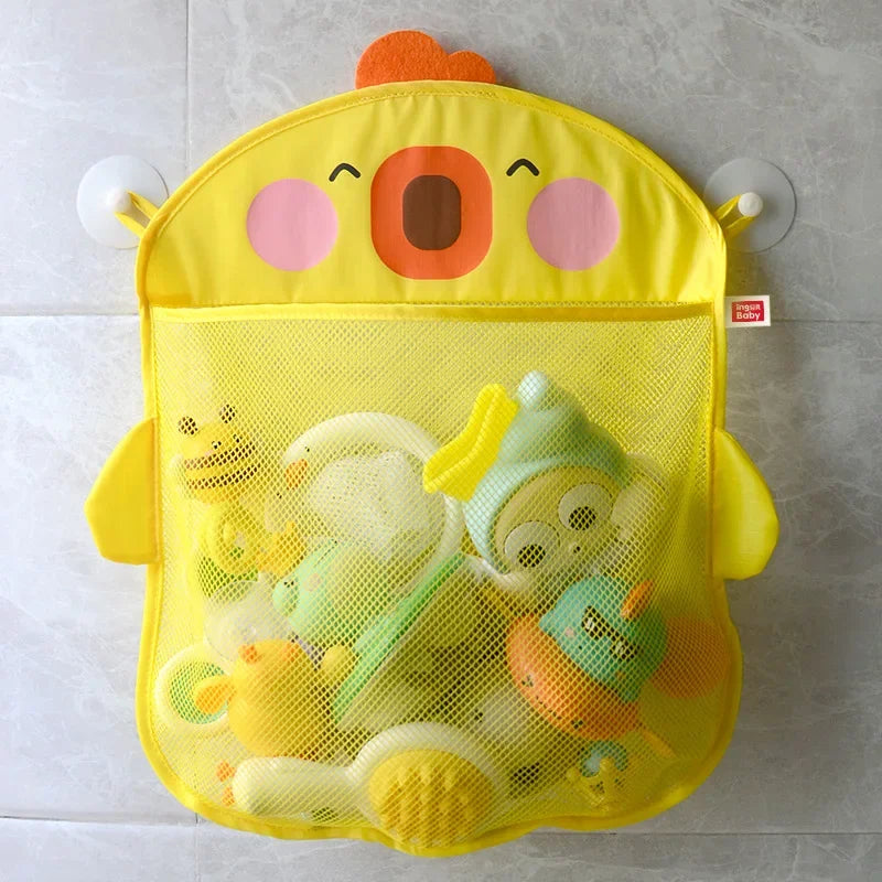Juguete para Baby Shower, bolsa de almacenamiento de juguetes con forma de rana y pato, ventosa fuerte, bolsa de juego para Baby Shower, organizador de baño, juguete de agua