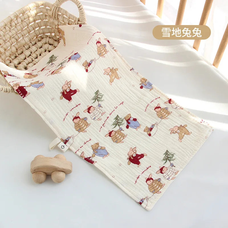 Toalla de muselina de algodón para la cara del bebé, paño largo para eructar para recién nacidos, toallas de mano para guardería, Baberos babeantes, toallita, artículos para bebé