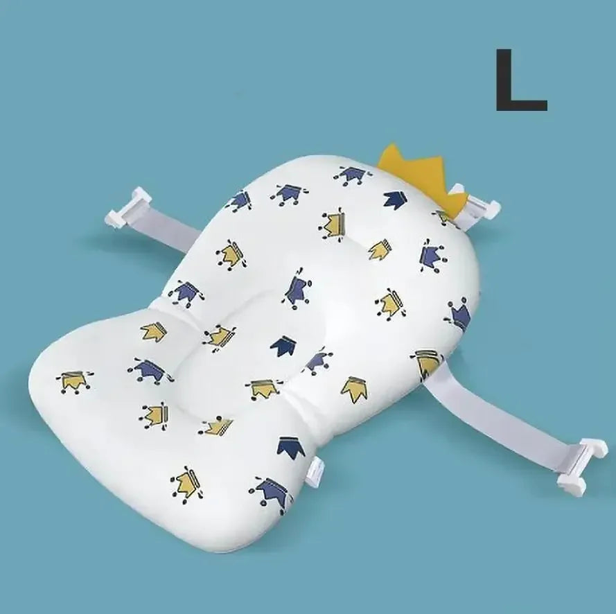 Cojín de ducha para bañera Ajustable, asiento de soporte para recién nacido, asiento de baño para bebé, almohadilla de agua flotante, almohadilla para bañera de bebé plegable portátil