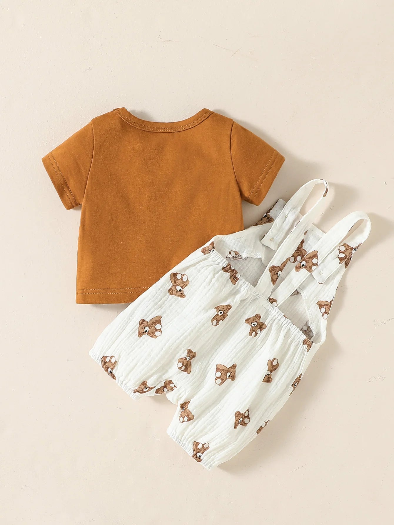 Camiseta de manga corta de verano para bebés, traje de Animal con tirantes para la moda diaria, 2 uds.