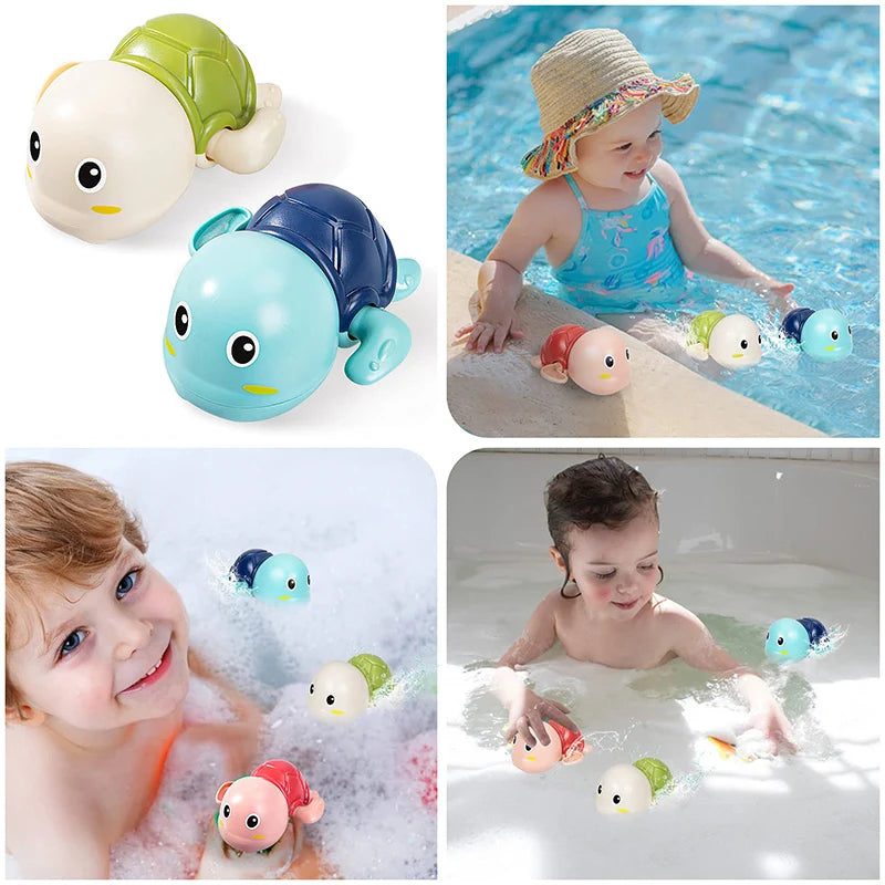 Juguetes de baño para bebé, bonito baño, tortuga, ballena, piscina, playa, cadena clásica, mecanismo de relojería, juguete de agua para niños, juguetes para jugar en el agua