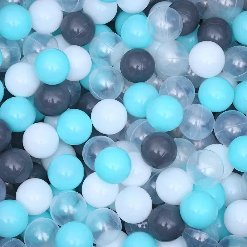 50 Uds. Bolas de plástico de colores para bebé, piscina de agua, pelota de ola oceánica, piscina para niños con aro de baloncesto, casa de juegos, tiendas de campaña al aire libre, accesorios de juguete