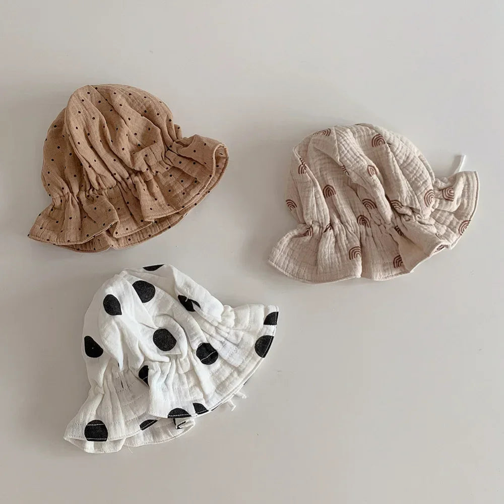 Sombrero de bebé de estilo coreano, sombrero de cubo para bebé recién nacido de verano, sombreros para el sol para niños, gorra de Panamá para niños, gorra de playa para viajes al aire libre, 1 unidad