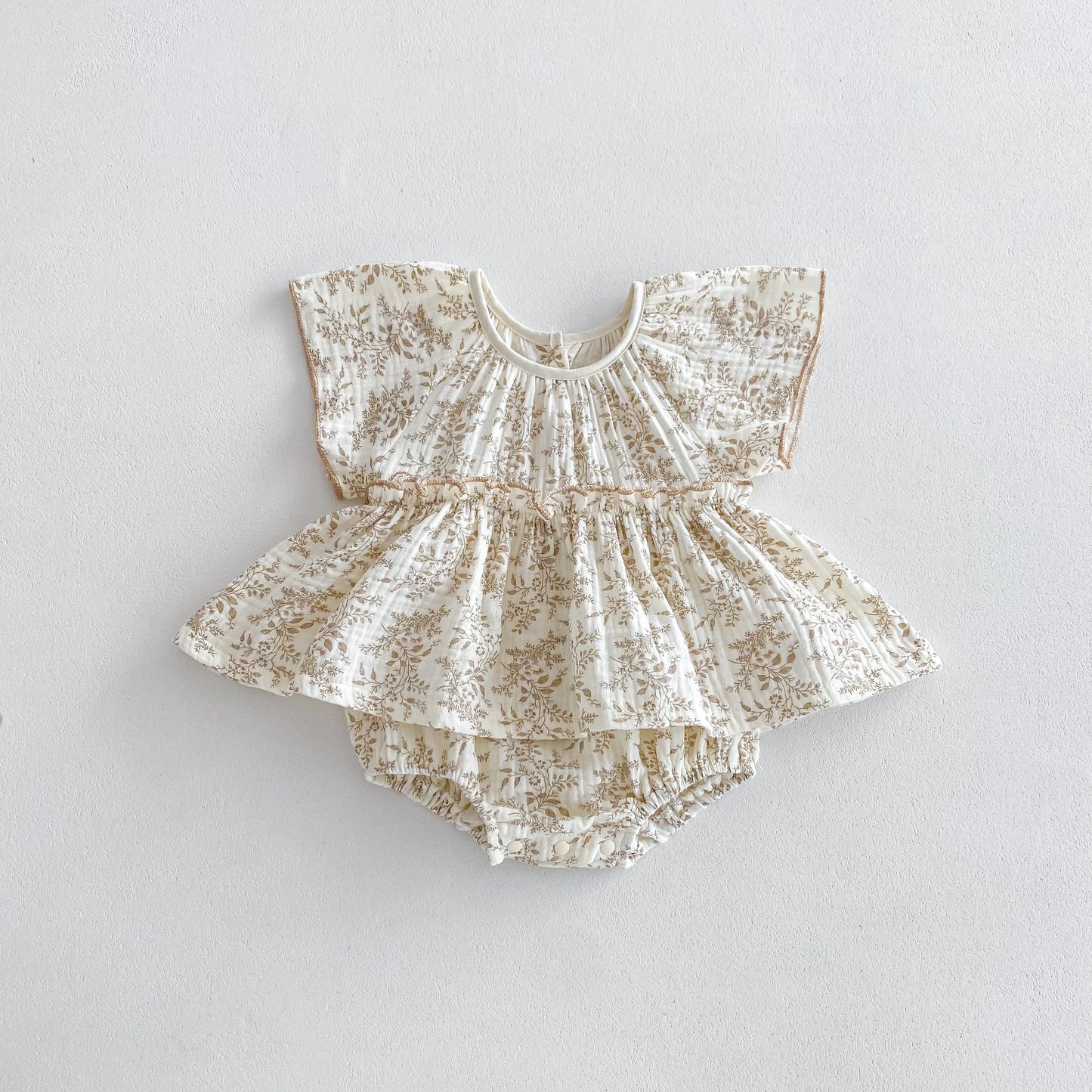 Pelele de verano para bebé, mono infantil, informal, Floral, Mangas de casquillo, 0 a 2 años