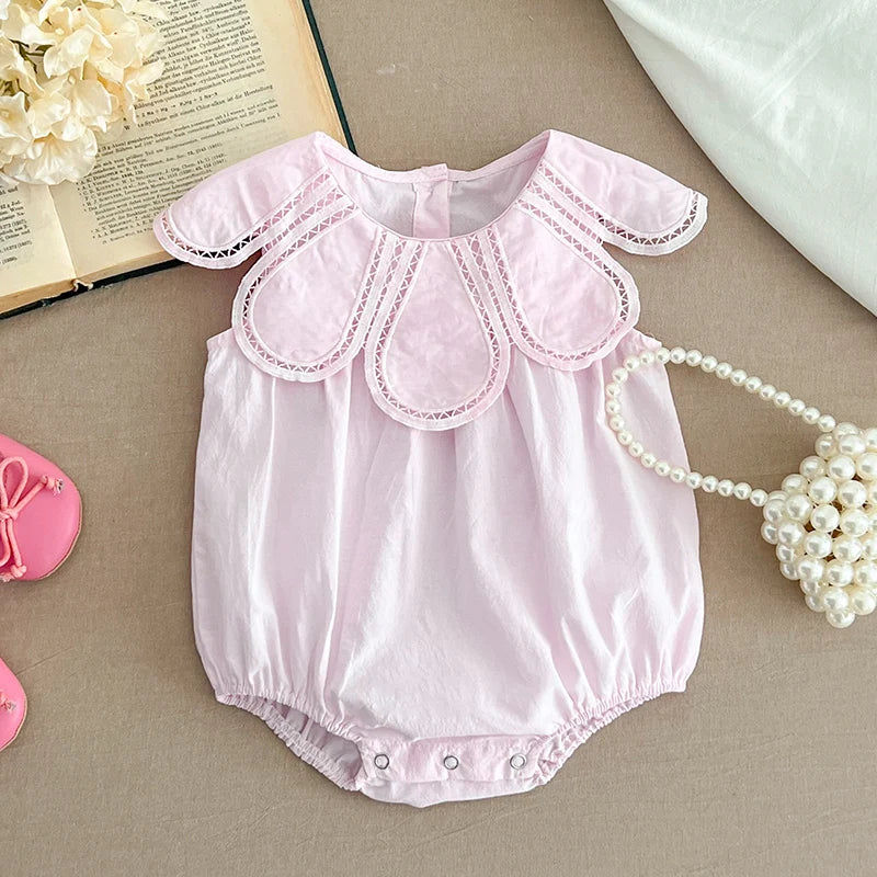 Body de verano para niña pequeña, mono sin mangas de algodón empalmado para niña recién nacida, ropa para niña de 0 a 24 meses, novedad de 2024
