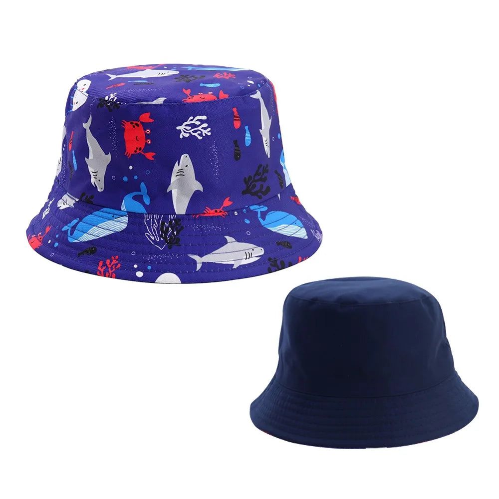 Sombrero de pescador de doble cara para bebé, bonito unicornio con letras bordadas, gorra de pescador para niños y niñas, sombrero para el sol para niño al aire libre para primavera y verano
