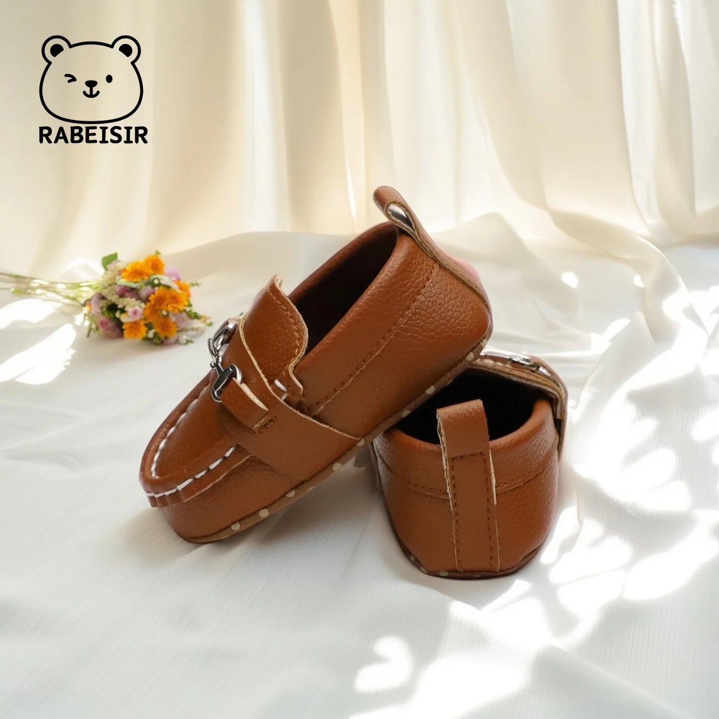 Zapatos mocasines informales sin cordones para bebés, zapatos planos antideslizantes ligeros y cómodos para caminar en interiores y exteriores, primavera