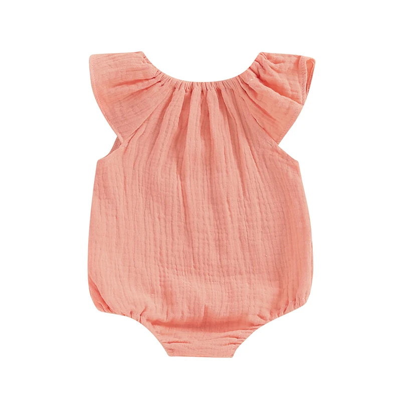 Pudcoco-Pelele de lino y algodón para niñas recién nacidas, sin mangas, con hombros descubiertos, sólido, ropa de verano, informal, de 0 a 24 meses