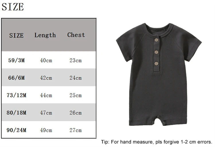 Pelele para bebé, ropa de verano, pijamas finos para bebé, mono de manga corta, ropa acanalada, trajes elásticos de punto para niña