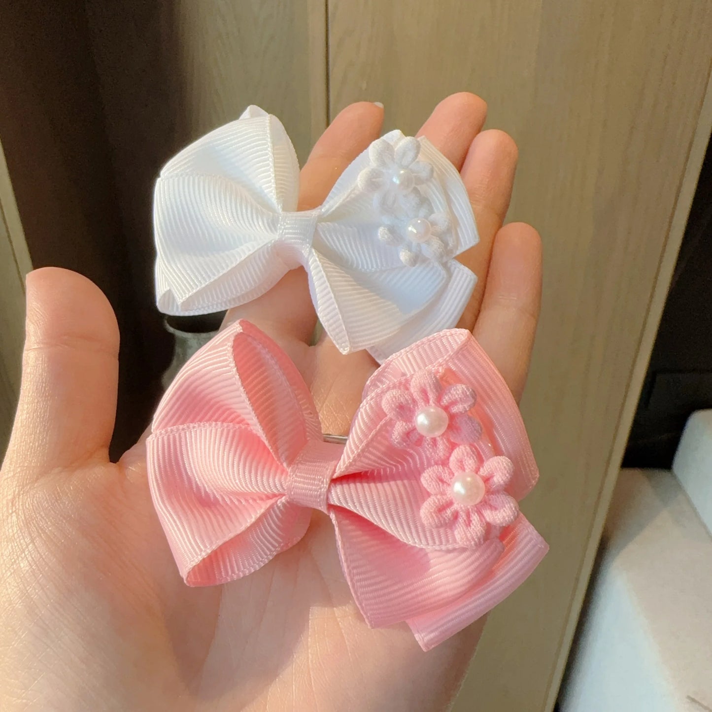 2 uds. De lazos para el pelo lisos para bebé, pinzas para el pelo, horquilla con lazo para niña, pasadores con lazo, accesorios para el cabello para niños