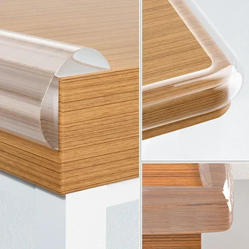 Tira de protección transparente de PVC para bebés con cinta de doble cara, protectores de esquina L para bordes de mesa de seguridad para niños, protectores de muebles