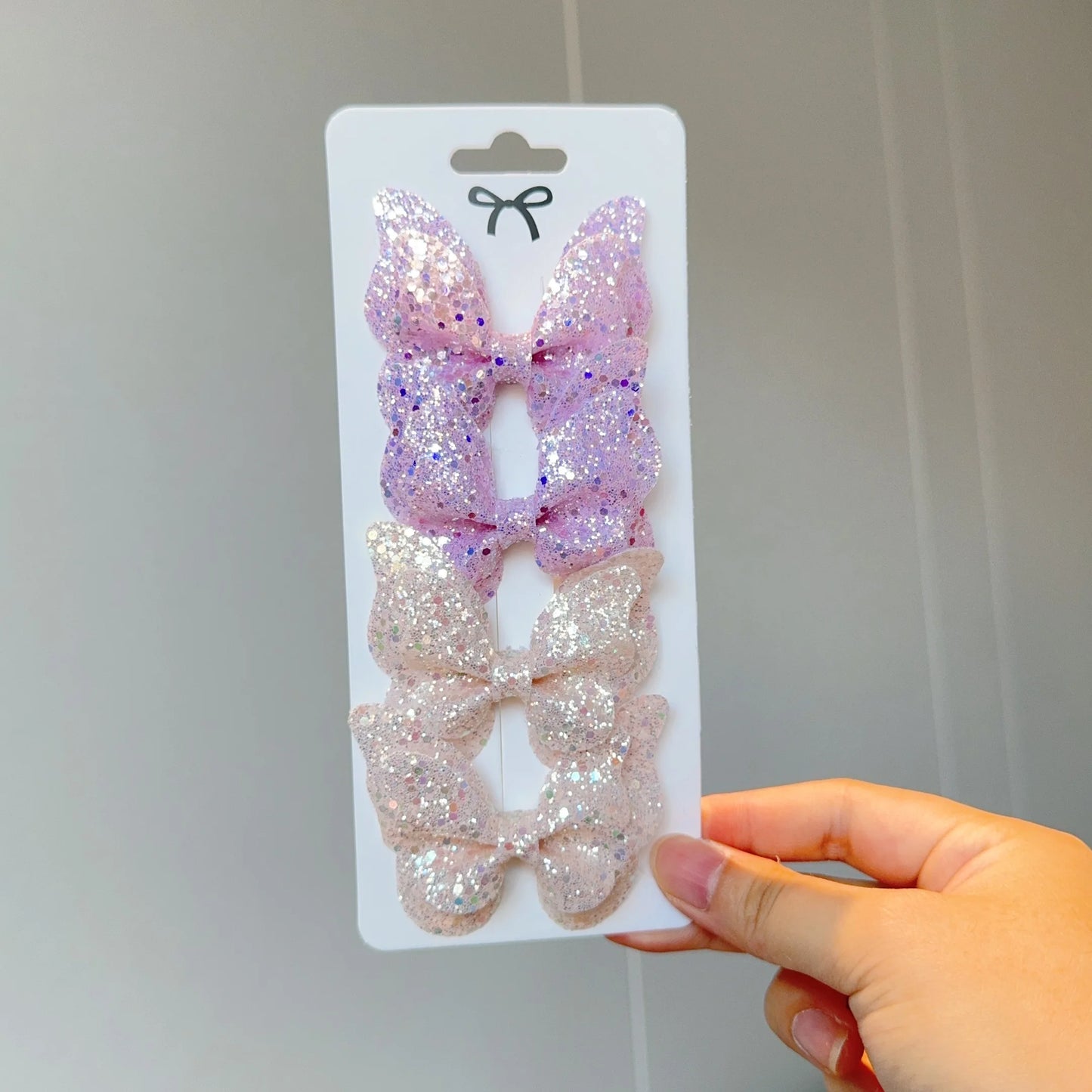 4 Uds. De lazos para el pelo de mariposa lisos y pinzas para el pelo para niñas, accesorios para el cabello de cuero para niños, horquillas, pasadores, tocados de regalo