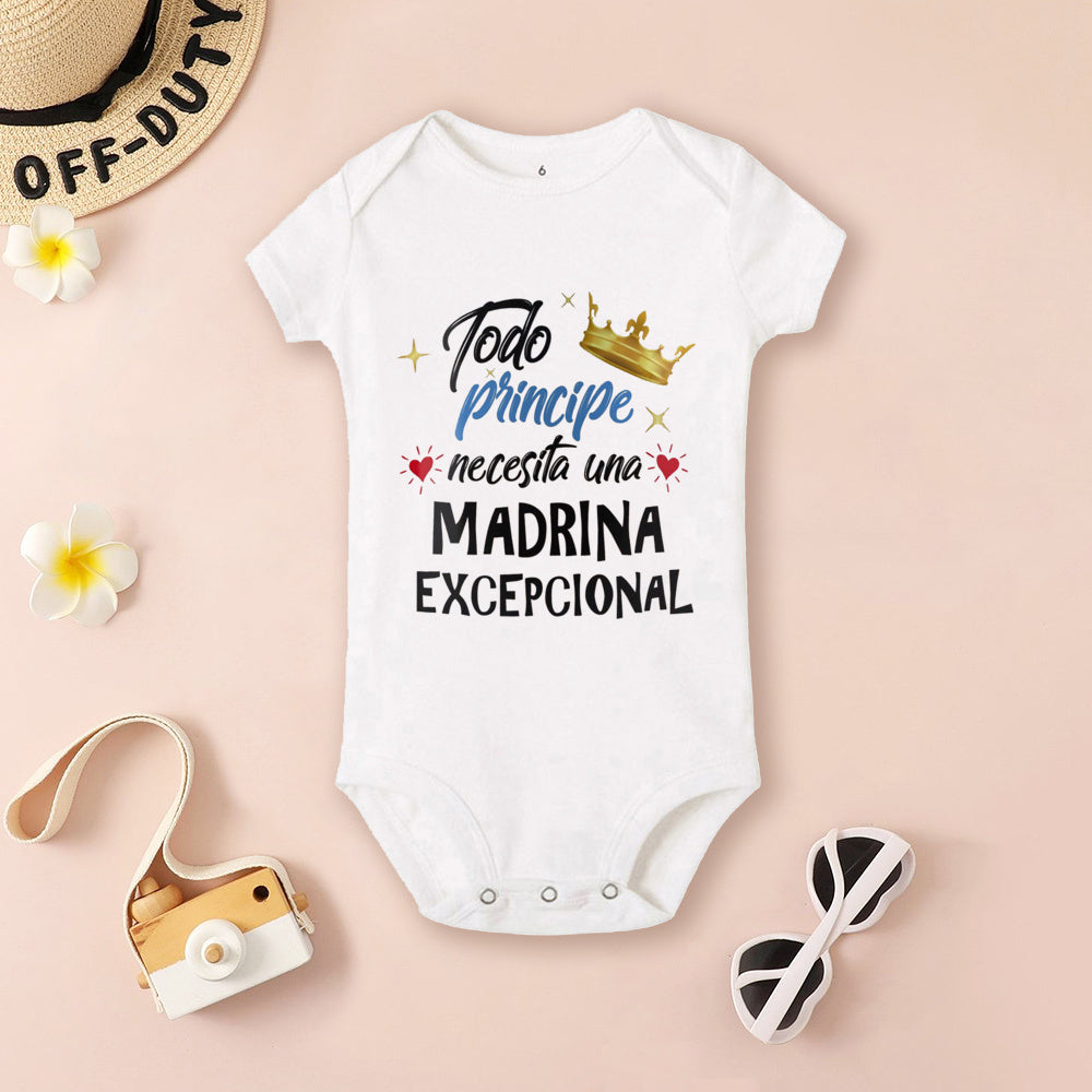 Be You Be My Godmother & Godfather-body con estampado para bebé, ropa de bautismo para Madrina Padrino, monos infantiles de verano
