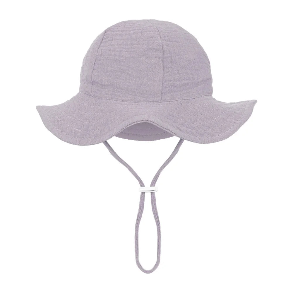 Sombreros de cubo con estampado Floral para bebé, gorros sólidos ajustables para niños y niñas, gorros con protección solar para exteriores, diademas para pesca en la playa