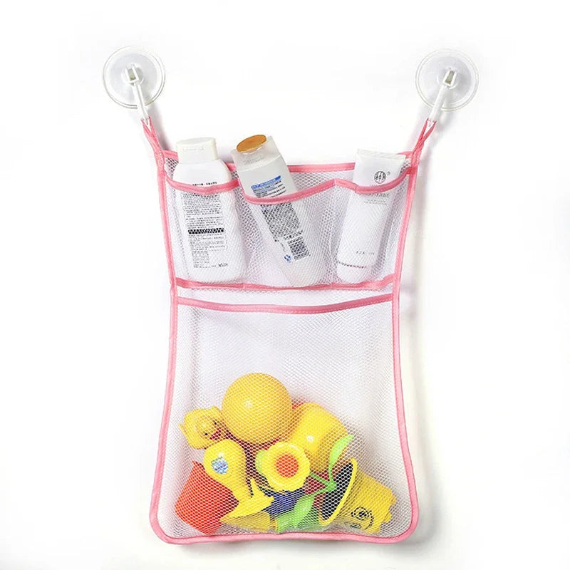 Juguete para Baby Shower, bolsa de almacenamiento de juguetes con forma de rana y pato, ventosa fuerte, bolsa de juego para Baby Shower, organizador de baño, juguete de agua