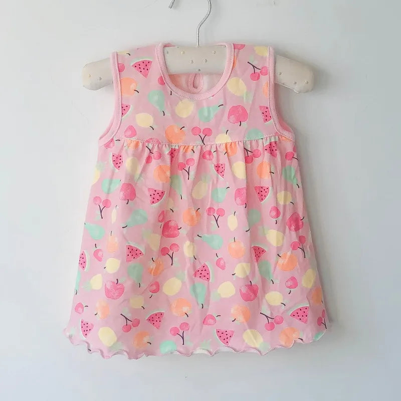 Vestido de algodón para bebé, ropa infantil de moda, estilo floral, Princesa, novedad de verano