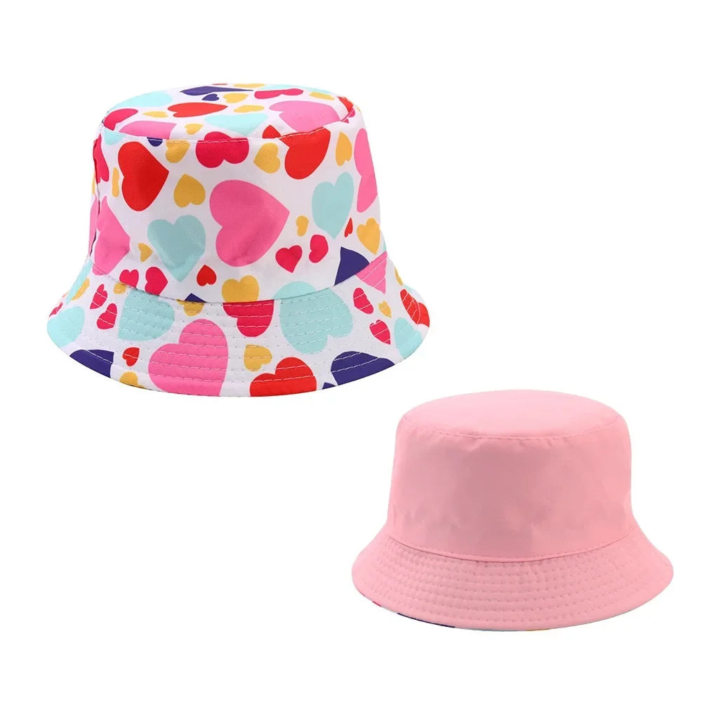 Sombrero de pescador de doble cara para bebé, bonito unicornio con letras bordadas, gorra de pescador para niños y niñas, sombrero para el sol para niño al aire libre para primavera y verano